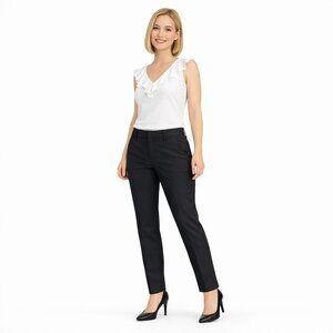 Black ZARA Tailored Size 4 Dress Pants Slim Fit Trousers Chic Office Wear